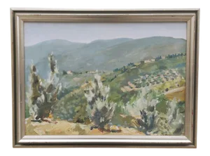 Gennari, Landscape, 1990s, Oil on Canvas on Board, Framed