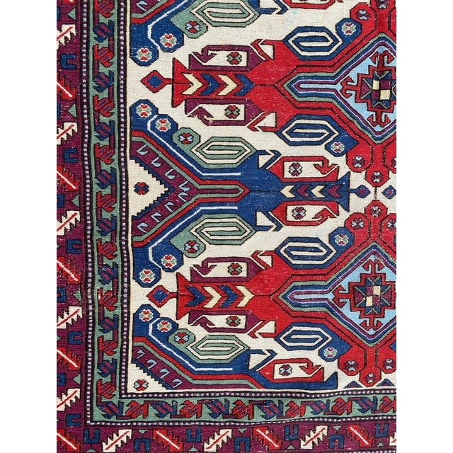 Vintage Caucasian Soumak Rug, 1950s For Sale - Image 3 of 15