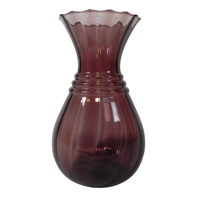 Vintage Art Deco Purple Vase, 1930s For Sale