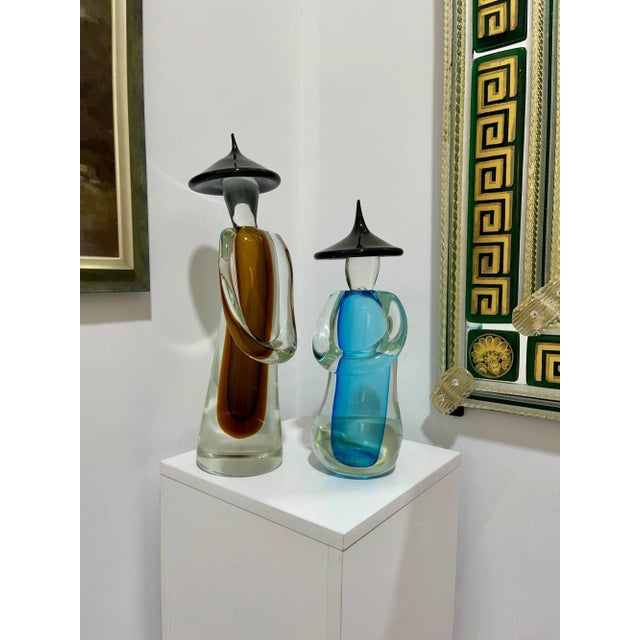 Very large Chinese statues made in Murano, by one of the leading Furnaces. Signed by Maker.