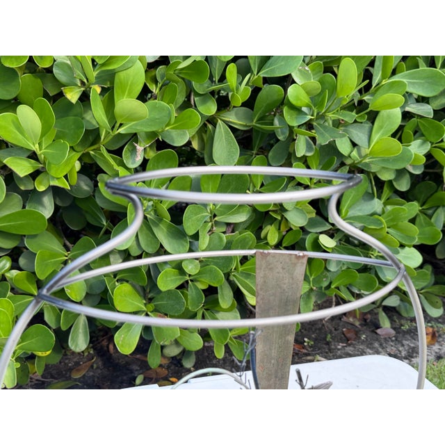 Vintage 1994 Metal Fish Bowl Sculpture, Signed For Sale - Image 10 of 11