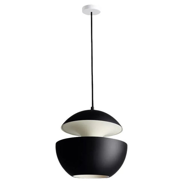 Here Comes the Sun Large Black and White Pendant Lamp by Bertrand Balas For Sale - Image 10 of 10