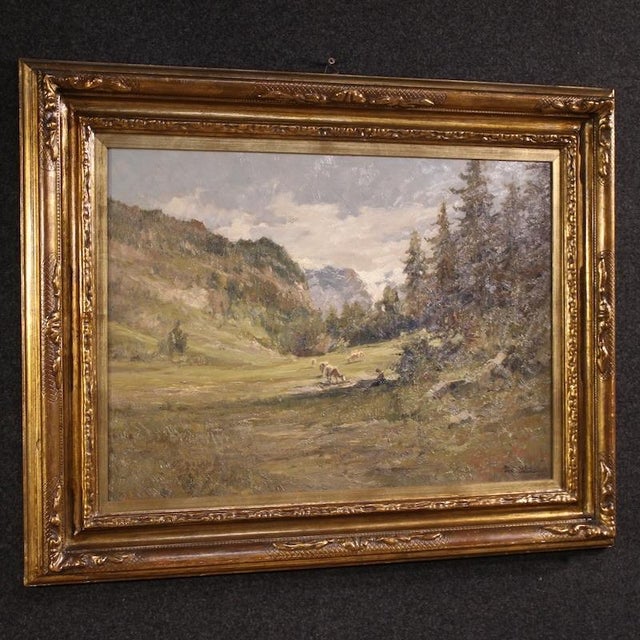 Giuseppe Gheduzzi, Landscape Composition, 1920s, Oil Painting on Board, Framed For Sale - Image 14 of 16