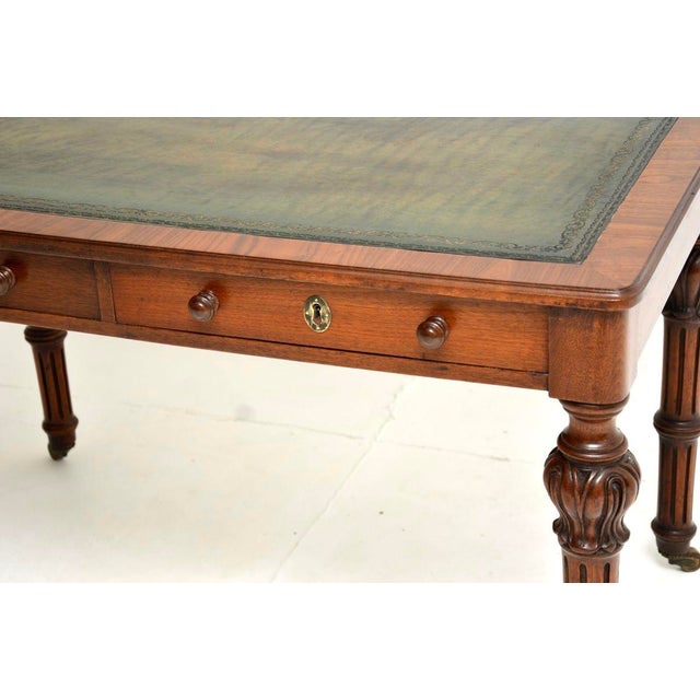 Antique William IV Walnut Desk, 1830s For Sale - Image 9 of 10
