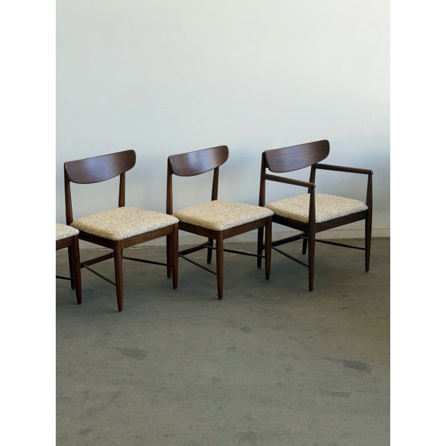 1950s 1950s Sculptural Walnut Dining Chairs - Set of Six For Sale - Image 5 of 18