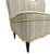 Mid-century two seat Setee attributed to Cesare Lacca. Upholstered in ZAK+FOX striped fabric with braided cord trim and...