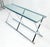 Chrome X Base Glass Top 67" Long Console Sofa Table Mid Century Modern c1970s For Sale - Image 12 of 13