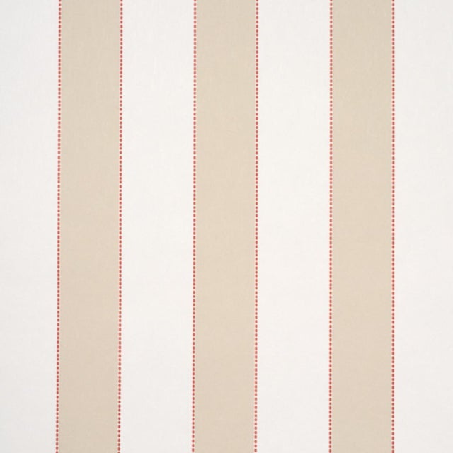 Sample - Schumacher Louise Stripe Wallcovering In Fawn For Sale In New York - Image 6 of 6