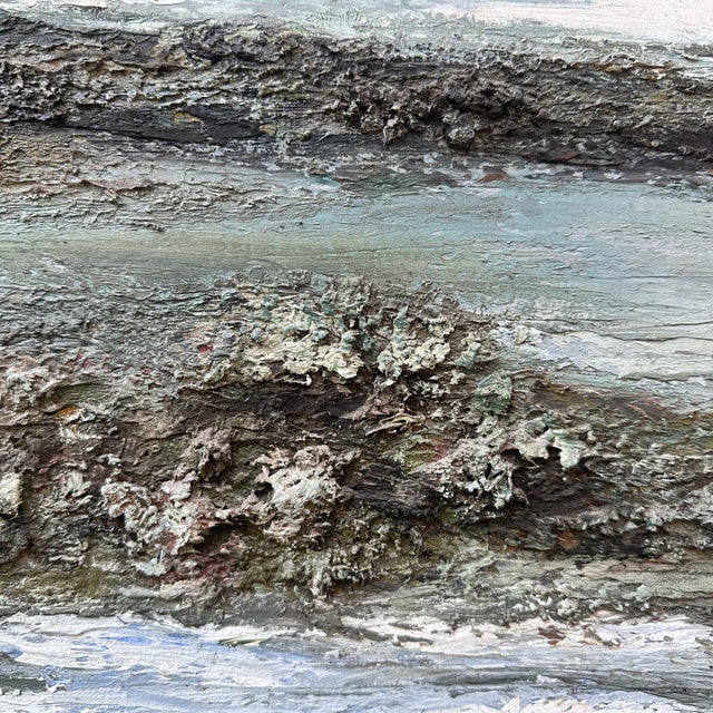 Ronald, Beach at Dusk, 1980s, Oil Painting on Canvas, Framed For Sale - Image 9 of 18