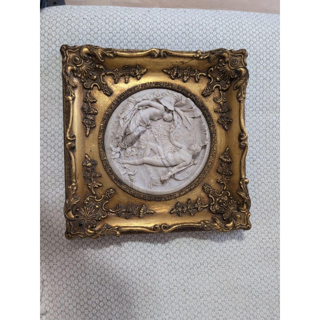Rococo High Relief Marble Plaque of Shakespeare's Midsummer Night's Dream in a Giltwood Frame - Wyon For Sale - Image 3 of 7