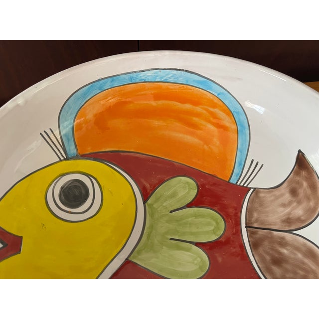 Large Ceramic Fish Bowl by Nino Parrucca Signed and Numbered. Circa 1990s For Sale - Image 9 of 12