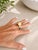 1980s Golden South Sea Pearl & Diamond Heart Ring in 14k Gold For Sale - Image 14 of 15