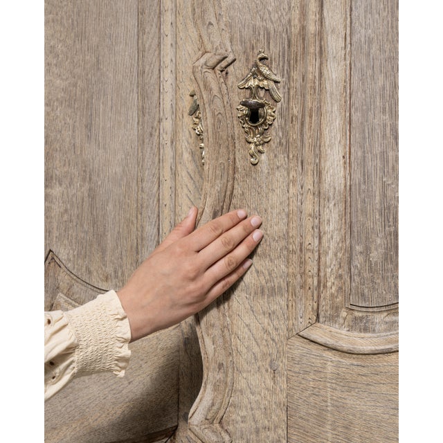Louis XV Oak Wardrobe, Rococo Style, France, Early 19th Century For Sale - Image 11 of 15