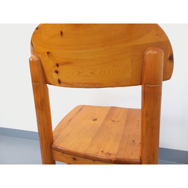Vintage Scandinavian chair from the 1970s, attributed to Danish designer Rainer Daumiller, made of pine, in good overall...