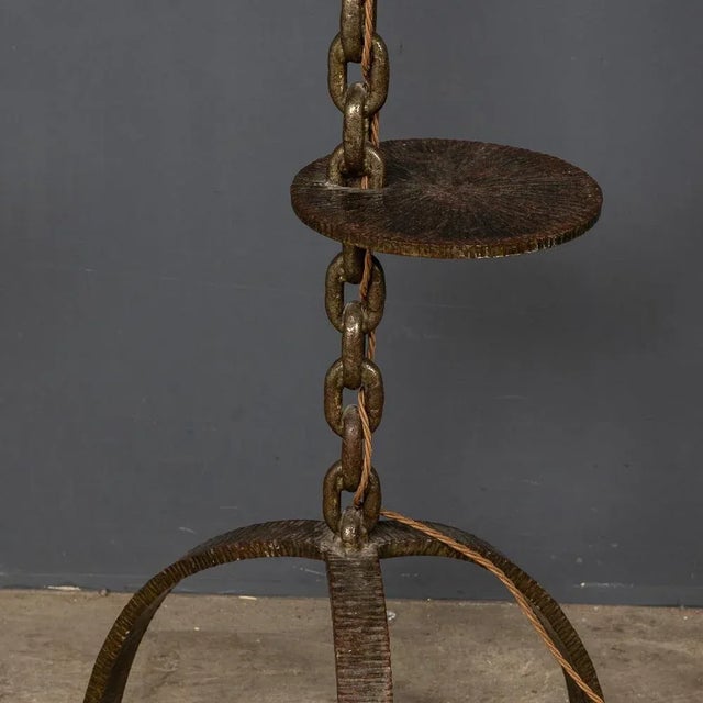 French Freestanding Anchor Chain Lamp with Shelves, 1930s For Sale - Image 10 of 13