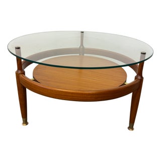 Round Coffee Table from Scapinelli, 1950s For Sale