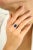 Diamonds Halo Oval Cut Sapphire Cocktail Ring in 14k Solid White Gold Size 5.5 For Sale In New York - Image 6 of 12
