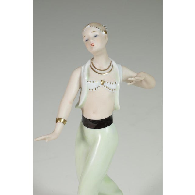 1940s Vintage Odalisc Porcelain Art Deco Figure by Wallendorf, 1940 For Sale - Image 5 of 8