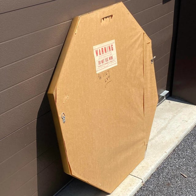 Union City Mirror Co. Floral Etched Octagonal Wall Mirror For Sale - Image 11 of 13