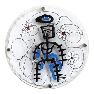 EchoLayer: Cycle Keeper - Figurative Expressionist Abstract Layered Original Artwork by Soren Grau For Sale