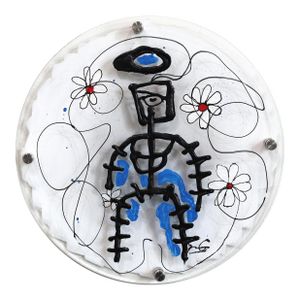 EchoLayer: Cycle Keeper - Figurative Expressionist Abstract Layered Original Artwork by Soren Grau