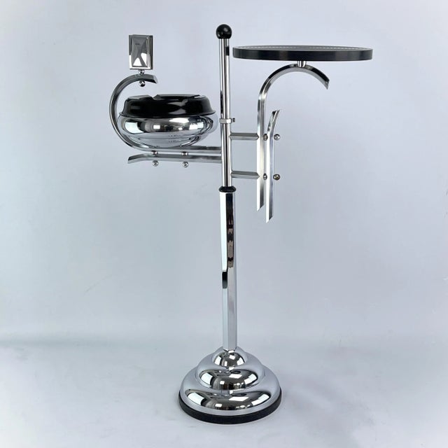 Art Deco ashtray stand This beautiful and rare Art Deco Ashtray Stand from the 30s/40s is in the streamline modern art...