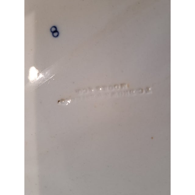 English Early 20th Century Blue Onion Platter For Sale - Image 3 of 16