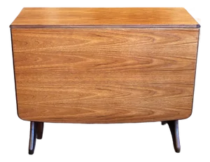 Classic Space-Saving Mid Century Modern Teak Drop Leaf Dining Table c.1960
