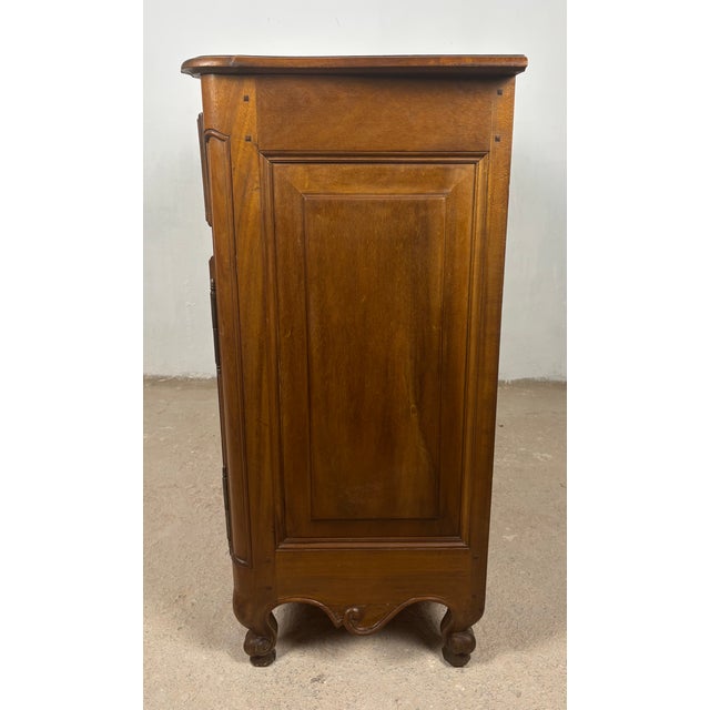 French Provincial Oak Server Cabinet with Sliding Shelves, Early 20th Century For Sale - Image 9 of 18