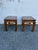 Pair of Vintage Asian-Style Wooden Stools / End Tables With Reversible Cushioned Tops, Circa 1970s–1980s For Sale - Image 6 of 12
