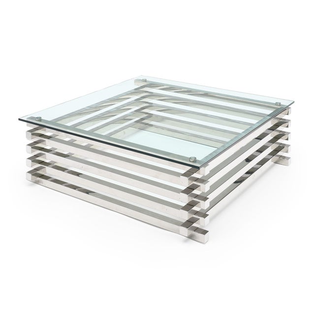 Chrome Period Mid-Century Coffee Table For Sale - Image 4 of 9