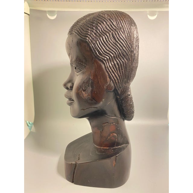 Mid 20th Century Mid-Century Haitian Female Bust From Irwin and Lane For Sale - Image 5 of 8
