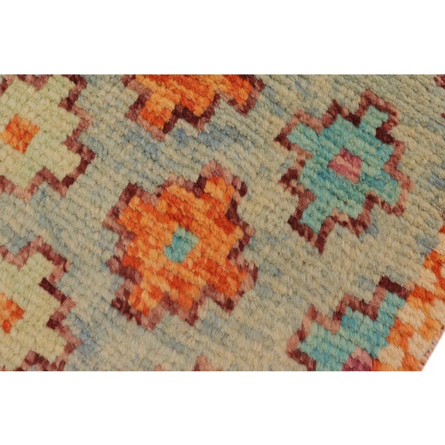 Textile Modern Balochi Blue/Red Wool Rug - 4'9''x8'0'' For Sale - Image 7 of 11