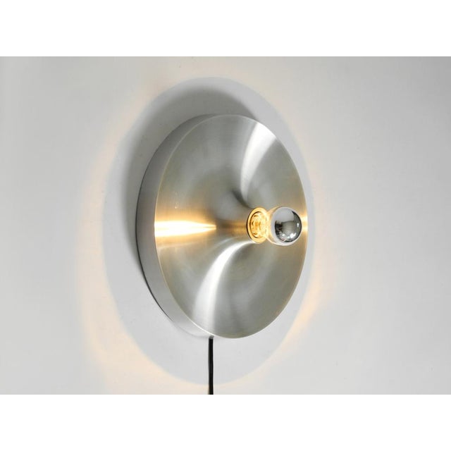 Large Space Age Pop Art Round Aluminum Ceiling or Wall Lamp, 1960s For Sale - Image 6 of 18