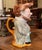 Early 20th Century Early 20th Century French Painted Ceramic Barbotine Figure Pitcher by Onnaing For Sale - Image 5 of 10