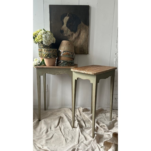 Pair of French Provincial Style 20th C Side Tables For Sale - Image 11 of 11