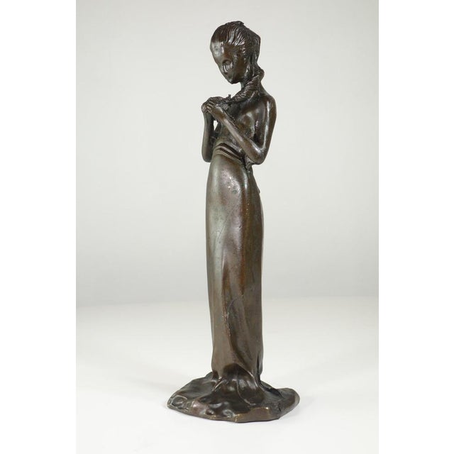 Woman Bronze Sculpture Early 1900