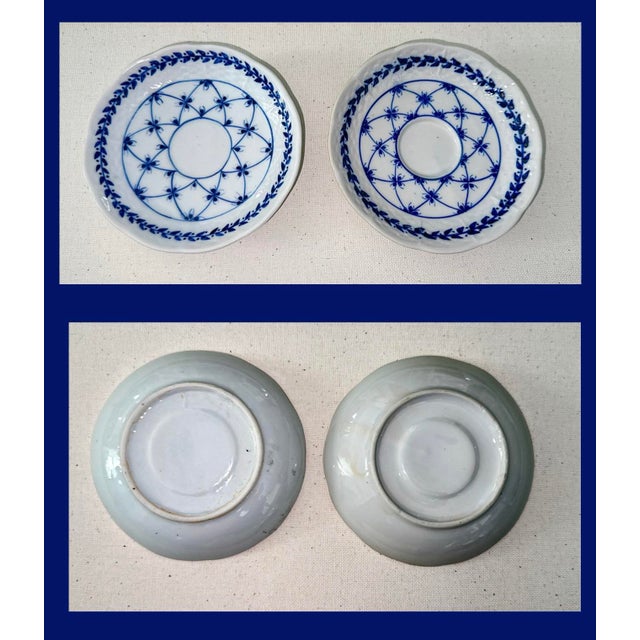 Blue and Yellow Antique Wall Plate Decor - Set of 9 For Sale - Image 11 of 16