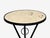 Jean-Michel Frank Style, Side Tables, Iron, Travertine, 20th C. For Sale In New York - Image 6 of 10