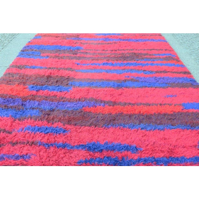 Mid-Century Modern Long Pile Hand-Knotted Rug from Walter Mack, 1960s For Sale - Image 11 of 13