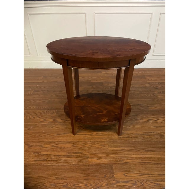2020s Pair of Leighton Hall Mahogany Oval End Tables - Showroom Samples For Sale - Image 5 of 12