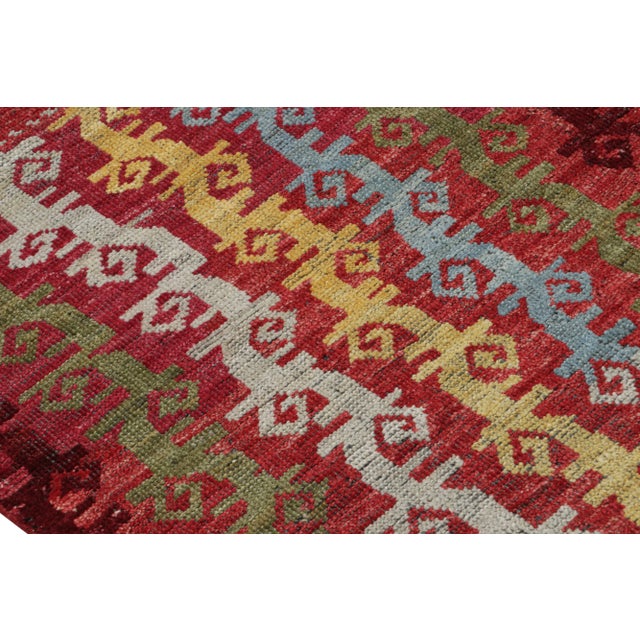 Rug & Kilim Rug & Kilim’s Caucasian Tribal Rug in Red With Vine Scroll Pictorials For Sale - Image 4 of 7