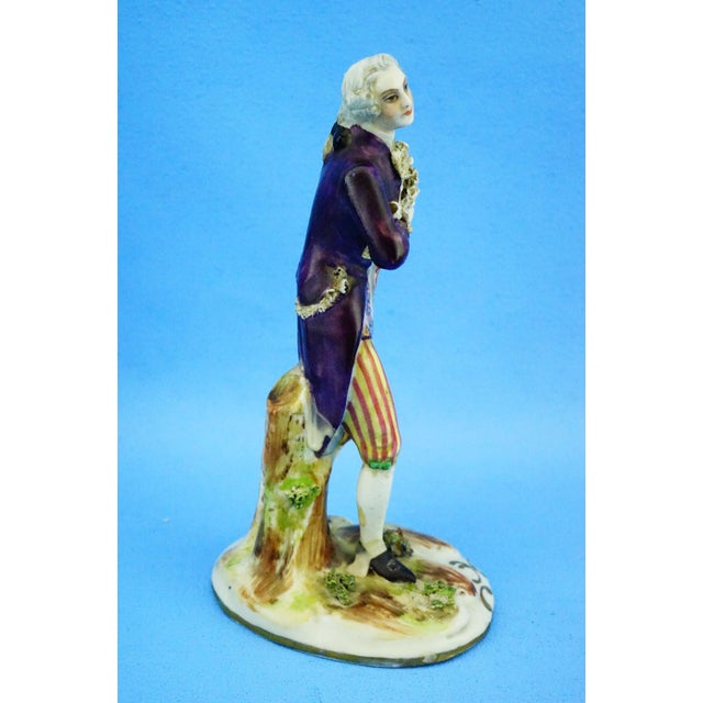 19th Century Neo-Rococo Porcelain Noble Dandy Figurine from Ginori Doccia, Italy, 1800s For Sale - Image 4 of 18