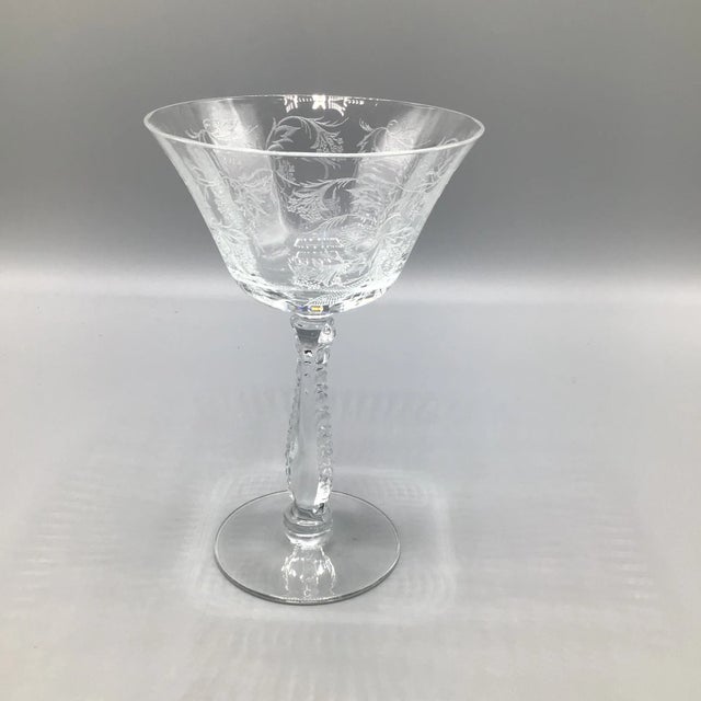 1960s Fostoria Heather Champagne/Tall Sherbet Glasses Set of 4 For Sale - Image 5 of 13