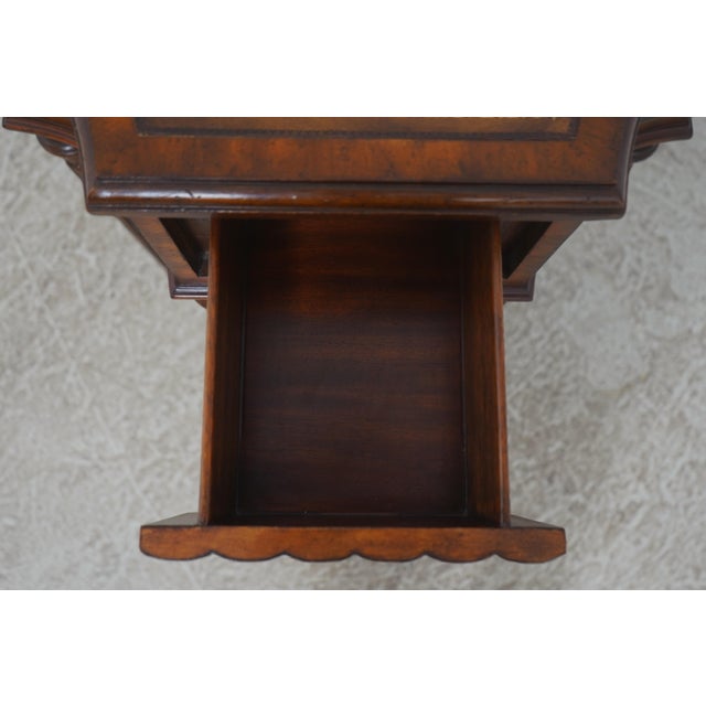 Maitland - Smith Maitland Smith Leather Top Mahogany Occasional Faux Book Table For Sale - Image 4 of 18