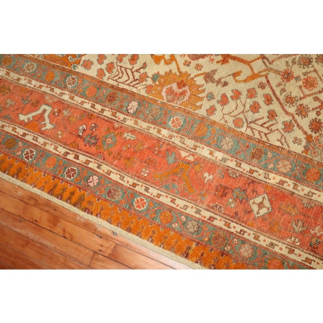 Zabihi Collection Antique Turkish Oushak Rug - 9'4" x 11' For Sale - Image 9 of 12