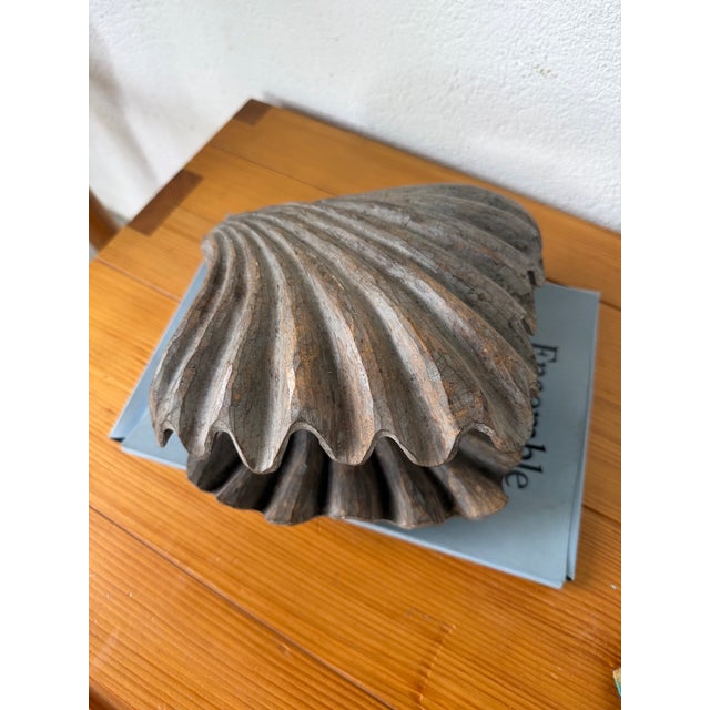 Vintage Brutalist Box in Wood and Seashell, 1960s For Sale - Image 14 of 18