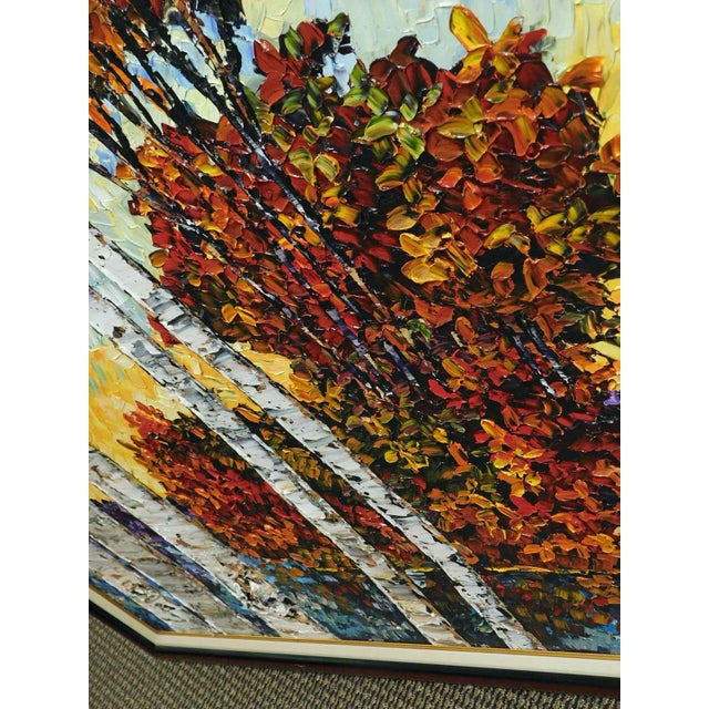 Maya Eventov River Reflections II Original Acrylic Painting on Canvas HandSigned For Sale - Image 12 of 13