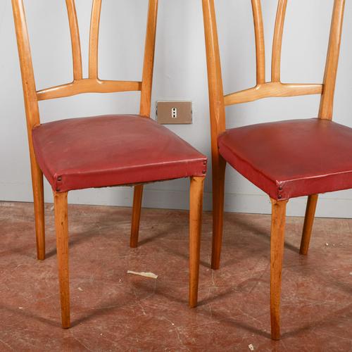 Red Leather Chairs, Set of 2 For Sale - Image 6 of 9