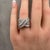 Early 21st Century 1ctw Natural Diamond Crossover Ring 10k White Gold Size 7.25 For Sale - Image 5 of 6
